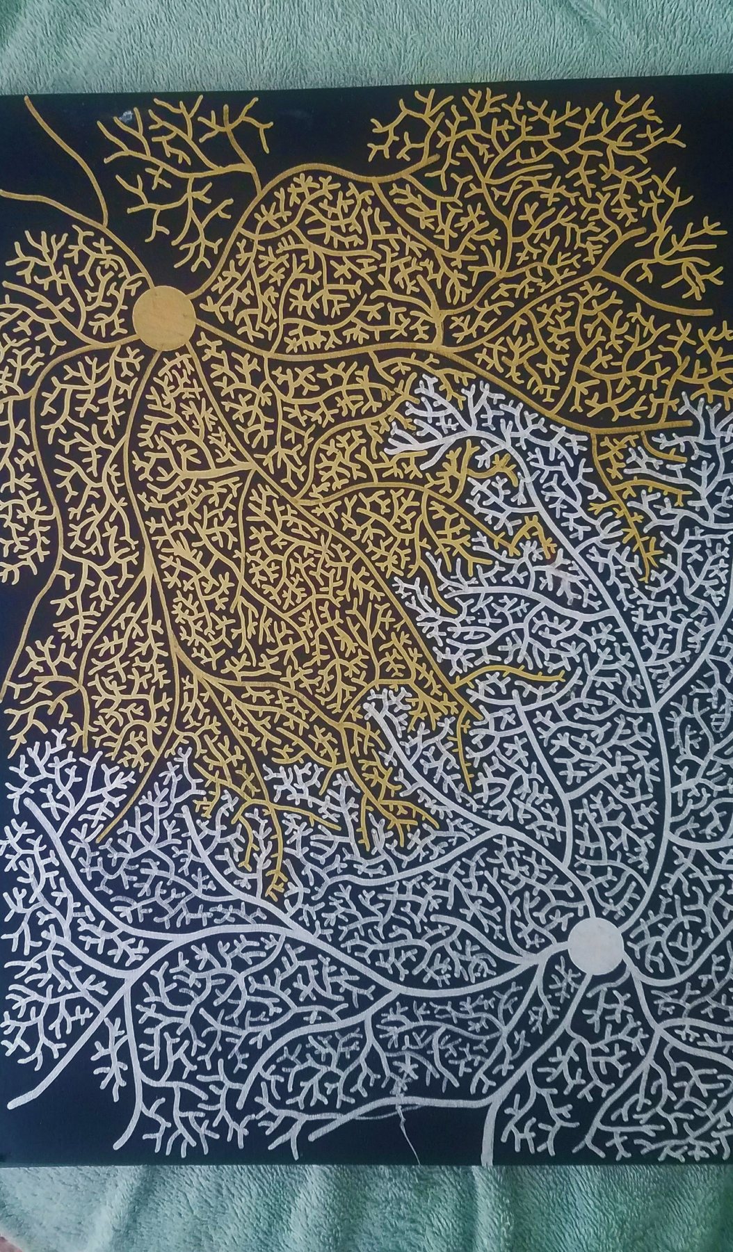 Blue and White, Gold Node, 2017