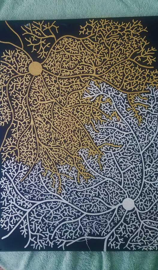 Blue and White, Gold Node, 2017